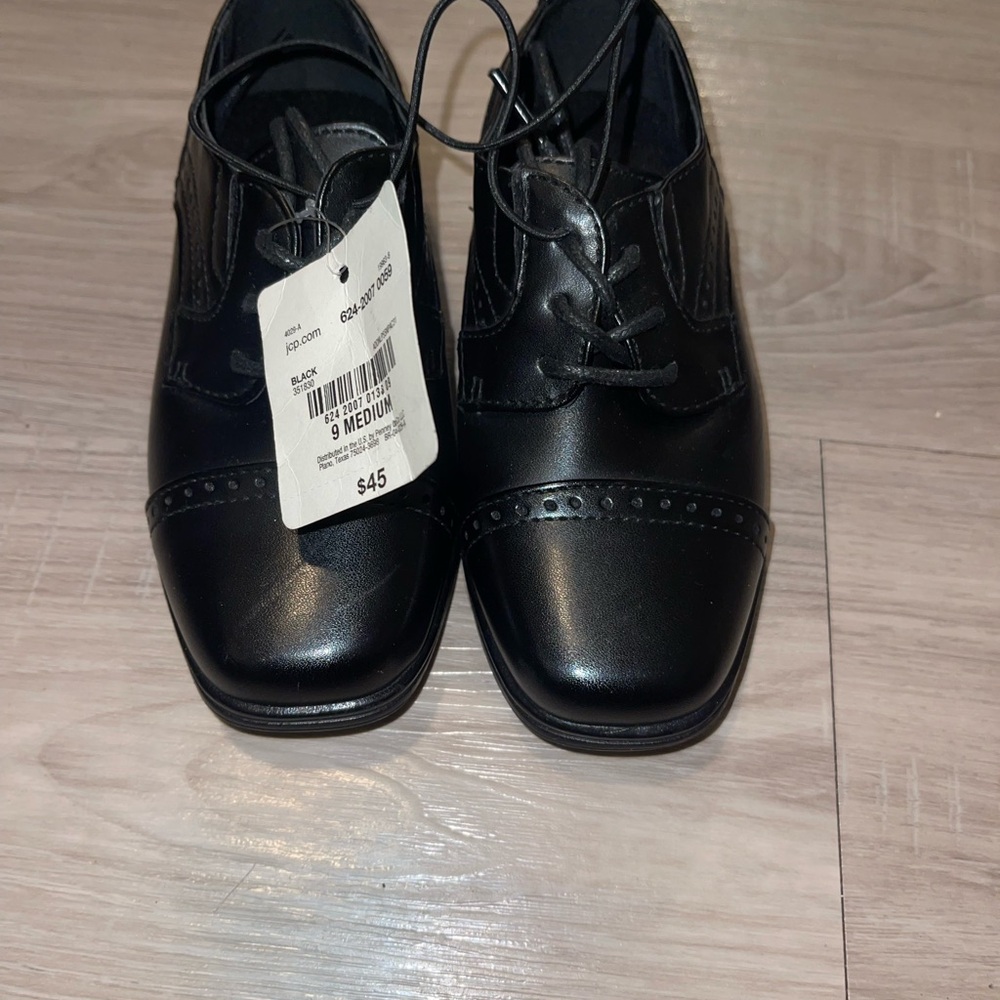 Stafford Kids Black Dress Shoes